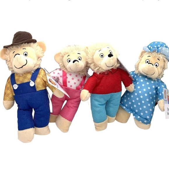 Toys Pbs Kids 9 Berenstain Bears Stuffed Plush Complete Family Of 4